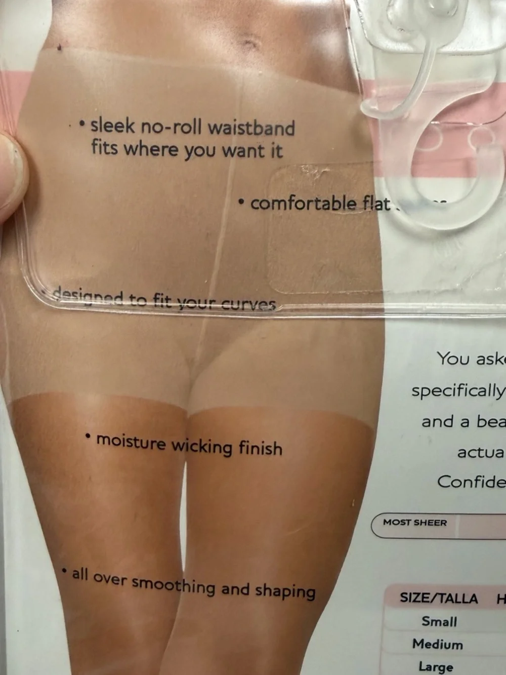 VTG Hanes Solutions Maximum Control Top Pantyhose Buff Beige M Silky Sheer NIP